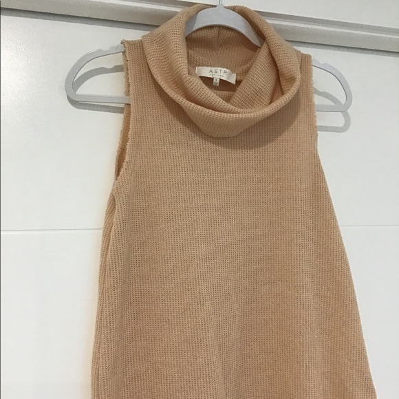 Astr Tops - ASTR the Label | Turtleneck Sleeveless Sweater